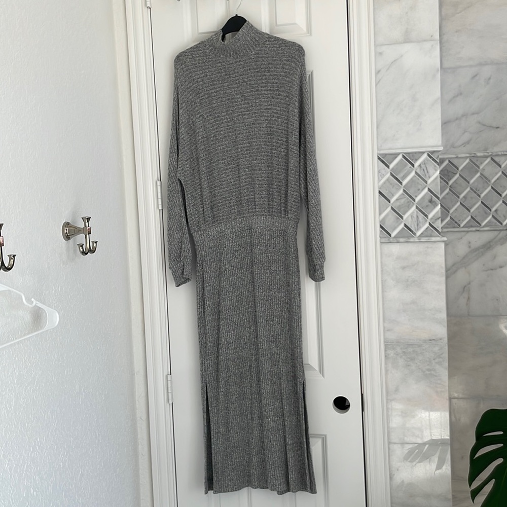 Anthropologie gray sweater dress size small